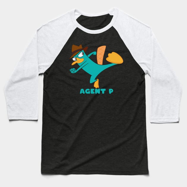 Agent P Baseball T-Shirt by lazymost